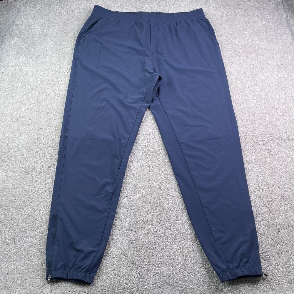 Public Rec Pants Mens 40 Blue Jogger Performance Running Gym Ankle Zip